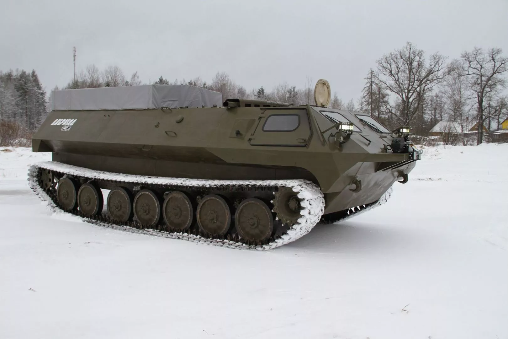 Вездеход ТГМ-2 (МТЛБУ) с краново-манипуляторной установкой